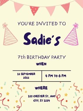 Personalized Birthday Party Invitation - I will email you your copy